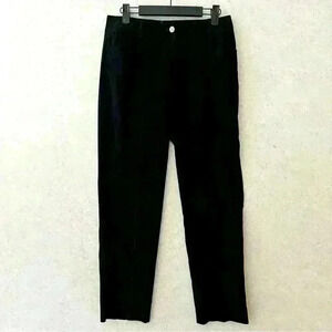 J. McLAUGHLIN 2 WOMENS BLACK STRETCH CAREER TEACHER CASUAL POCKETS BUTTON‎ PANTS